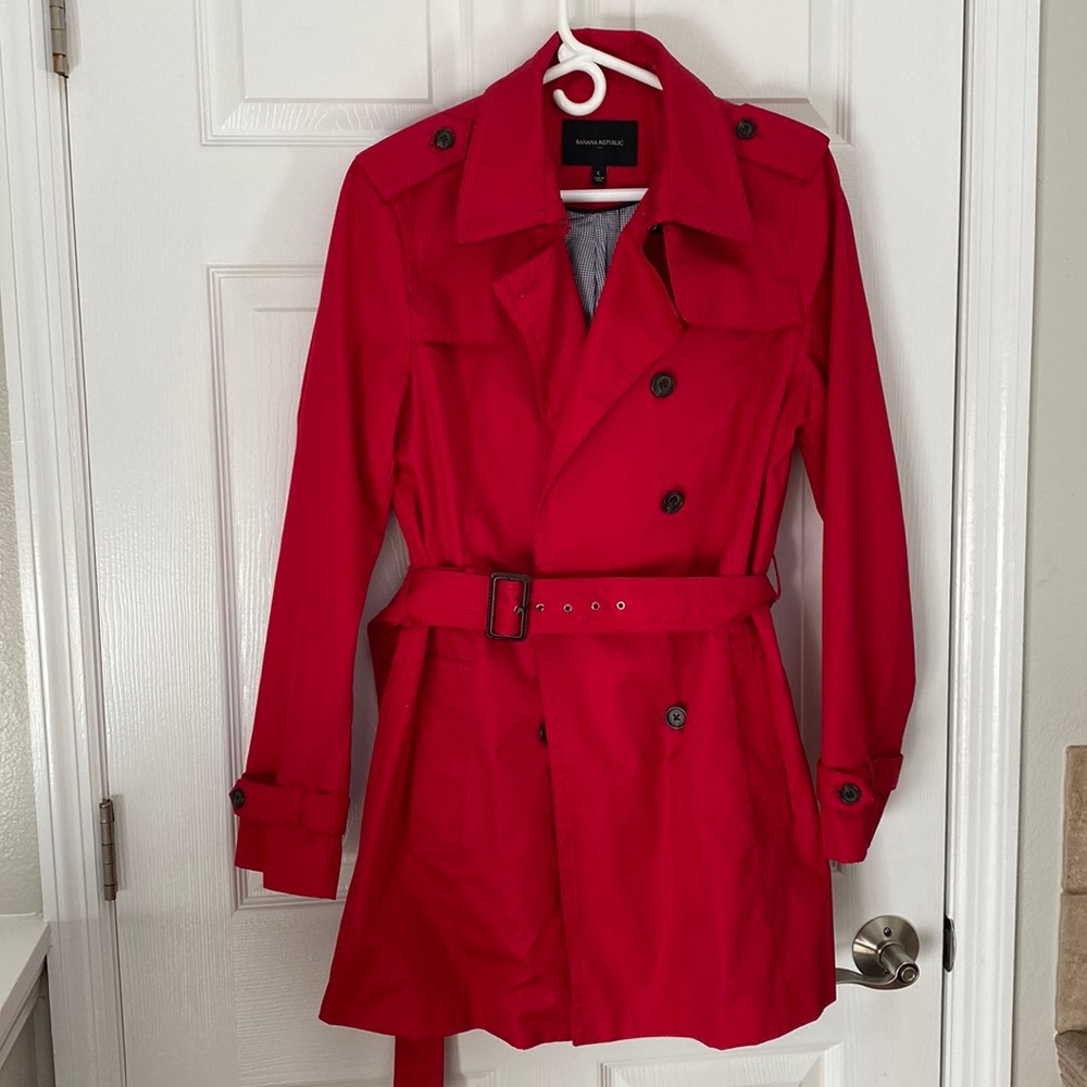 Banana Republic Trench Coat - Red